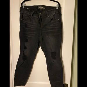 Torrid distressed black Jeggings